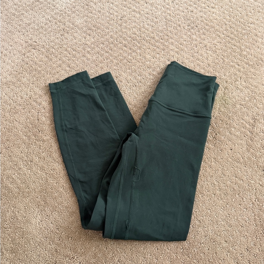 lululemon athletica Dark Green No Show Align Leggings 25”